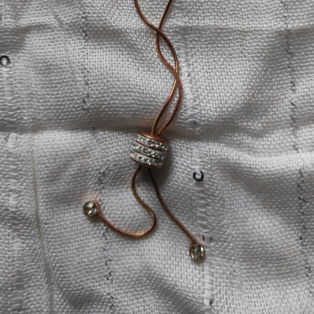 Zariva Anti-Tarnish Rose Gold Adjustable Necklace