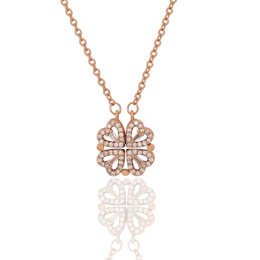 Zariva Anti-Tarnish Dainty Rose Gold Butterfly Pendant Necklace