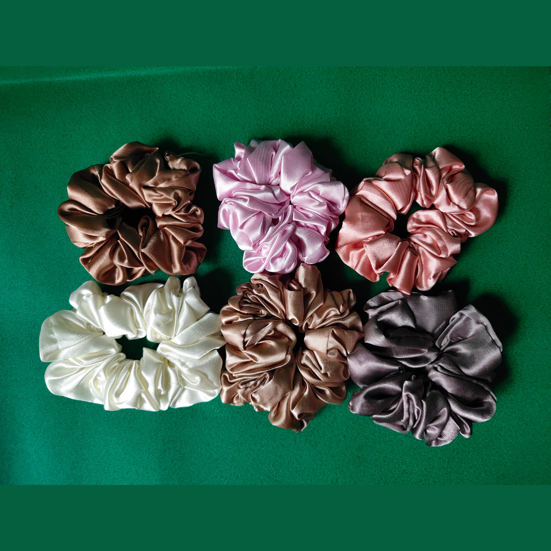 Zariva Satin Hair Scrunchies
